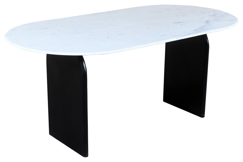 Terra Marble Top Oval Dining Table