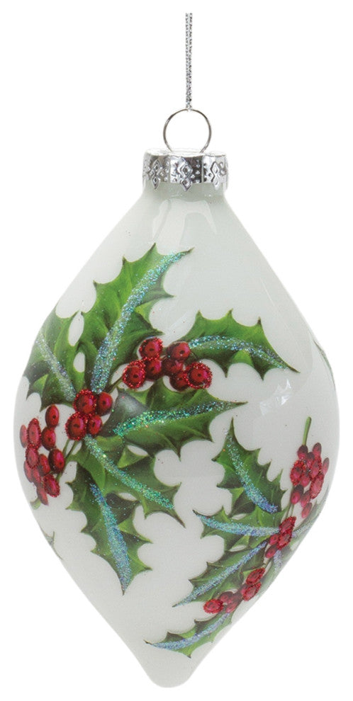Glass Holly Berry Ornament, 6-Piece Set