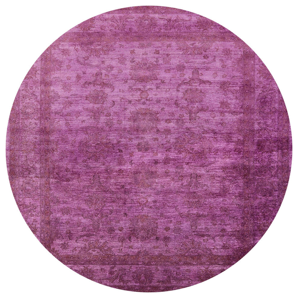Ahgly Company Indoor Round Mid-Century Modern Area Rugs, 6' Round
