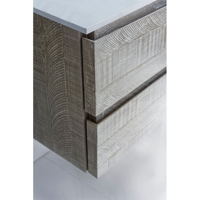 Fresca Formosa Modern 84" Ash Wall Hung Double Sink Vanity Set, Faucet Fft9131ch