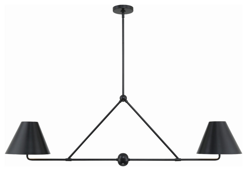 Crystorama Lighting Group XAV-B9307 Xavier 4 Light 54"W - Matte Black