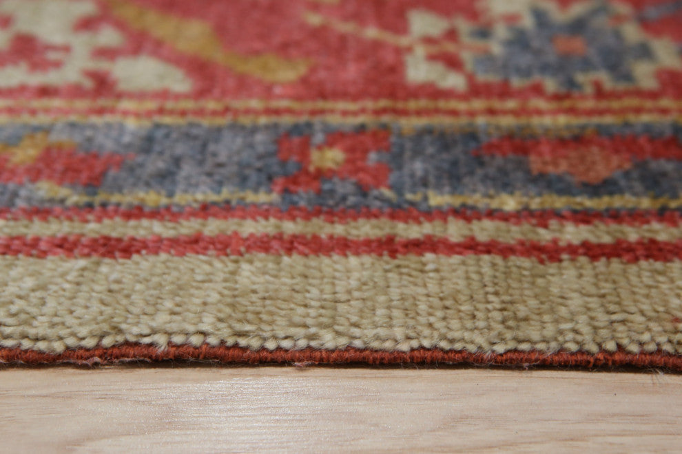 Red Traditional All Over Oushak Area Rug