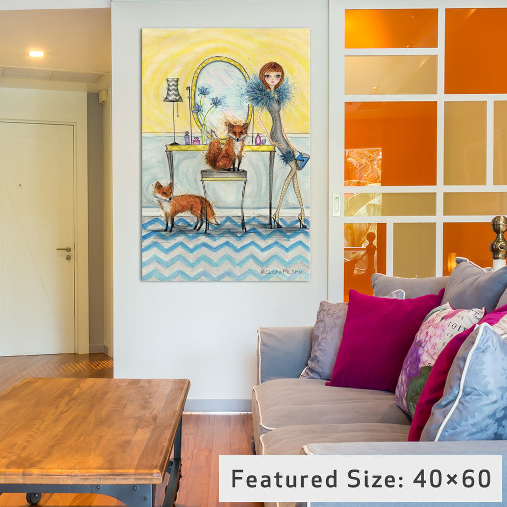 iCanvas Fiona and Fox Gallery Wrapped Canvas Art Print by Bella Pilar