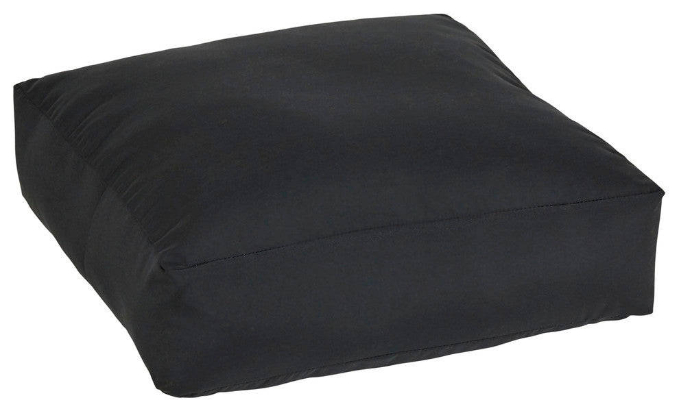 Corrigan Sunbrella Outdoor Floor Pouf, Black