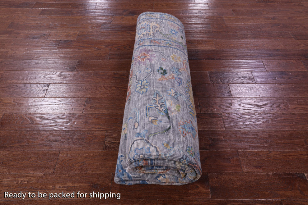 8' Square Turkish Oushak Handmade Wool Rug - Q15662
