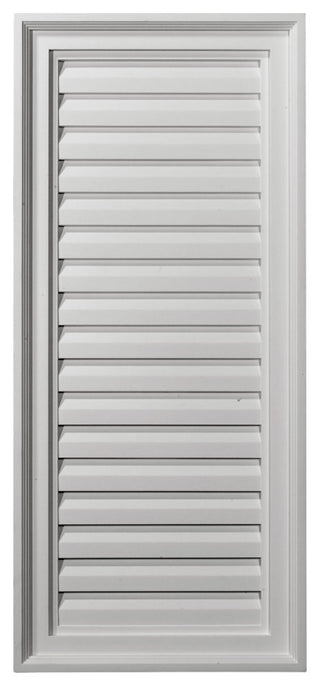 16"W x 36"H Vertical Gable Vent Louver, Functional