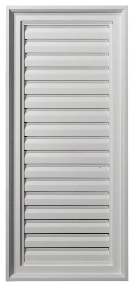 16"W x 36"H Vertical Gable Vent Louver, Functional