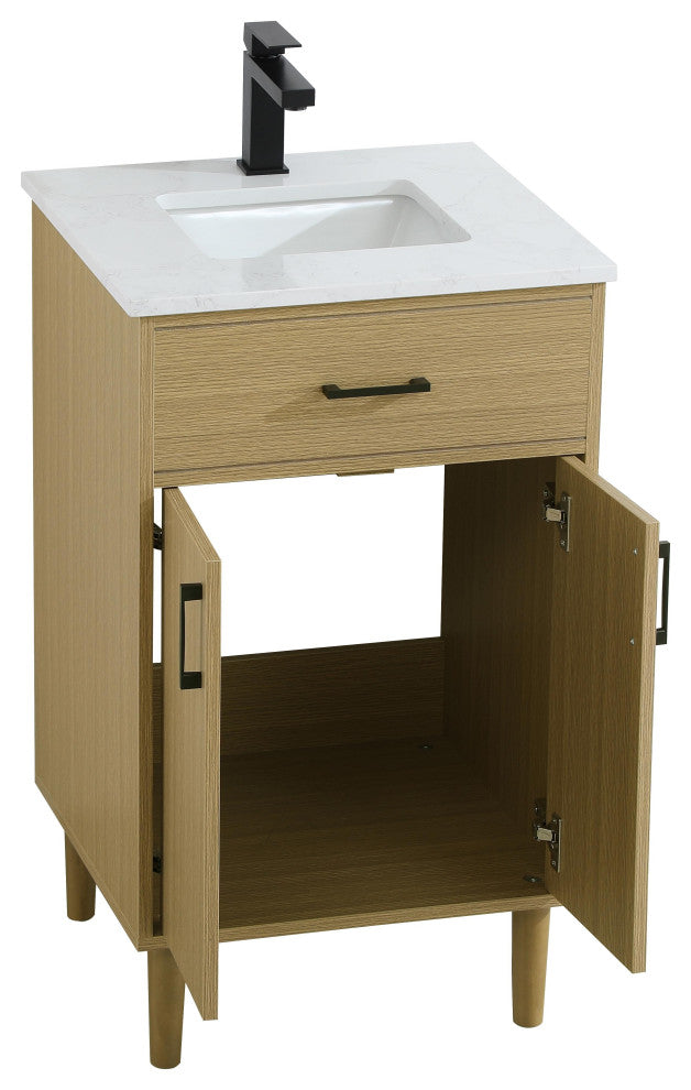 Home Living 20" Single Bathroom Vanity, Honey Brown