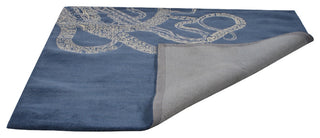 HAND TUFTED WOOL ECO-FRIENDLY AREA RUGS - Square,Blue Beige,Contemporary