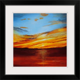 "Tranquil Sunset" Black Framed Art Print, 24"x24"x1"