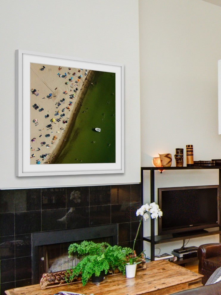 "Beach Day" Framed Print by Karolis Janulis