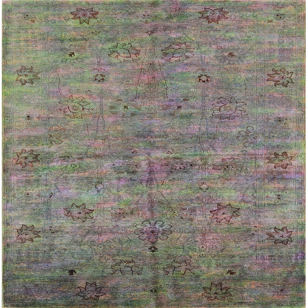 Ahgly Company Indoor Square Mid-Century Modern Area Rugs, 7' Square