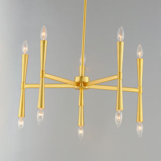 Maxim Lighting Rome 10-Light Chandelier, Satin Brass, 24625SBR