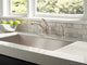 Delta Foundations Single Handle Kitchen Faucet With Spray, Stainless, B4410LF-SS