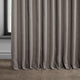 Faux Linen Extra Wide Room Darkening Curtain Single Panel, Mink, 100"x84"