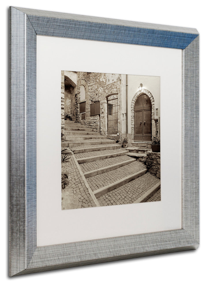 Alan Blaustein ''Lombardy I'' Art, Silver Frame, White Mat, 16x16