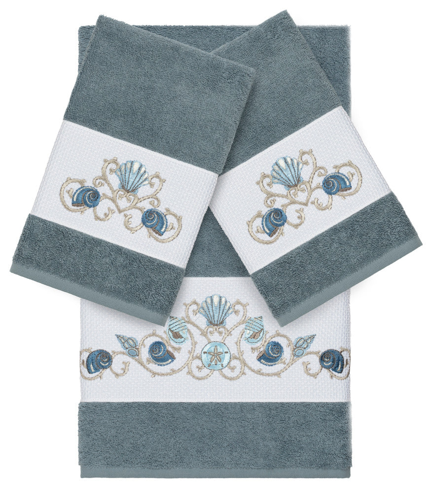 Bella 3 Piece Embellished Towel Set