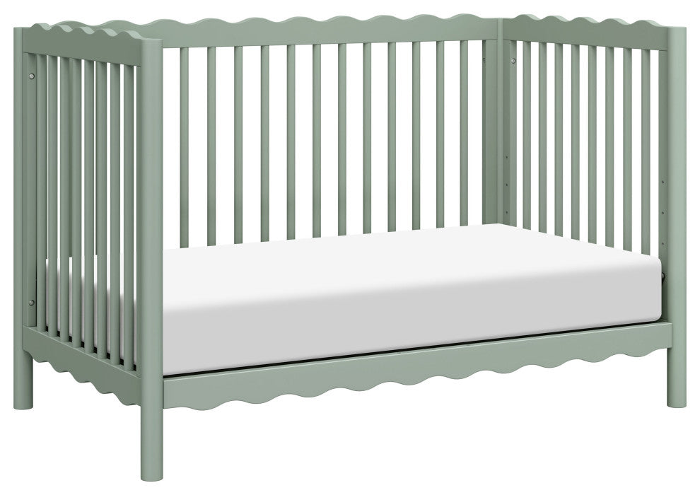Swell 4-in-1 Convertible Crib With Toddler Bed Conversion Kit, Light Sage
