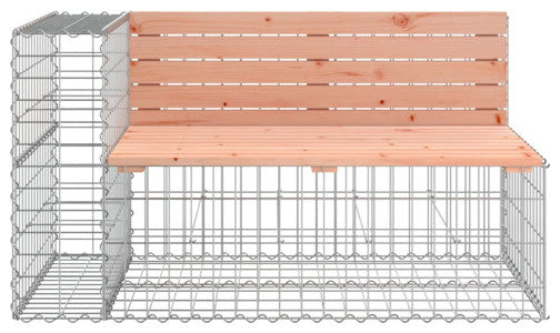 vidaXL Patio Bench with Gabion Basket Garden Outdoor Seating Solid Wood Douglas
