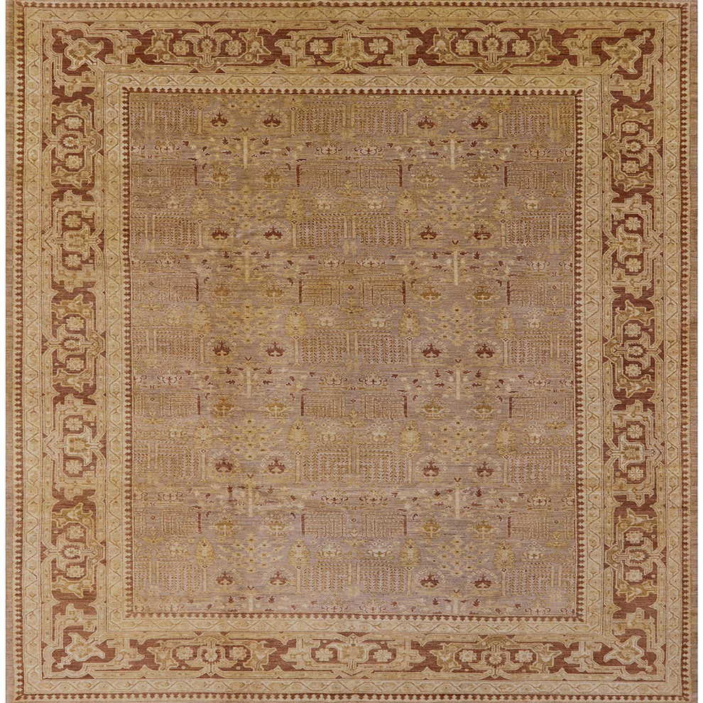 Ahgly Company Indoor Square Mid-Century Modern Area Rugs, 6' Square