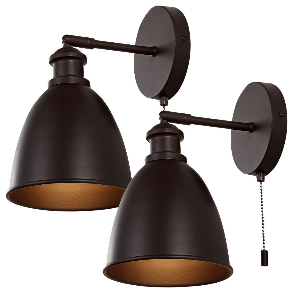 Hudson 6.5" 1-Light Farmhouse Bohemian Iron LED Sconce, Oil Rubbed Bronze