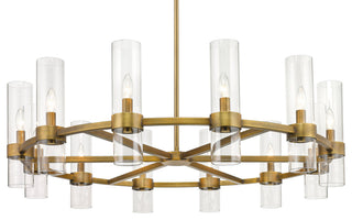 Z-Lite 4008-12 Datus 12 Light 44"W Taper Candle Chandelier - Rubbed Brass