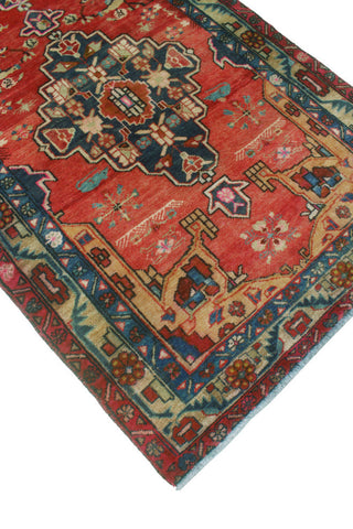 Fine Vintage Distressed Destiny Rust/Beige Runner, 3'6x10'8