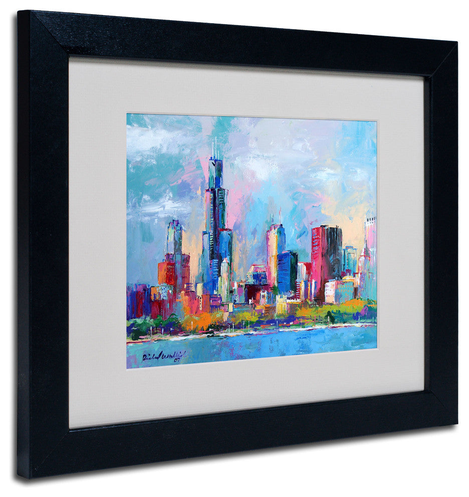 'Chicago 5' Matted Framed Canvas Art by Richard Wallich