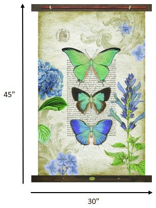 Three Vibrant Butterflies XL Tapestry Wall Decor