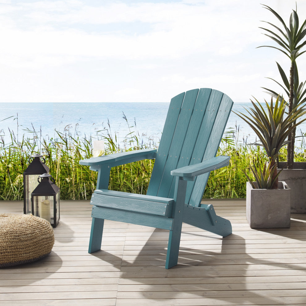 Inspired Home Colston Outdoor Chair, Weather Resistant, Aqua