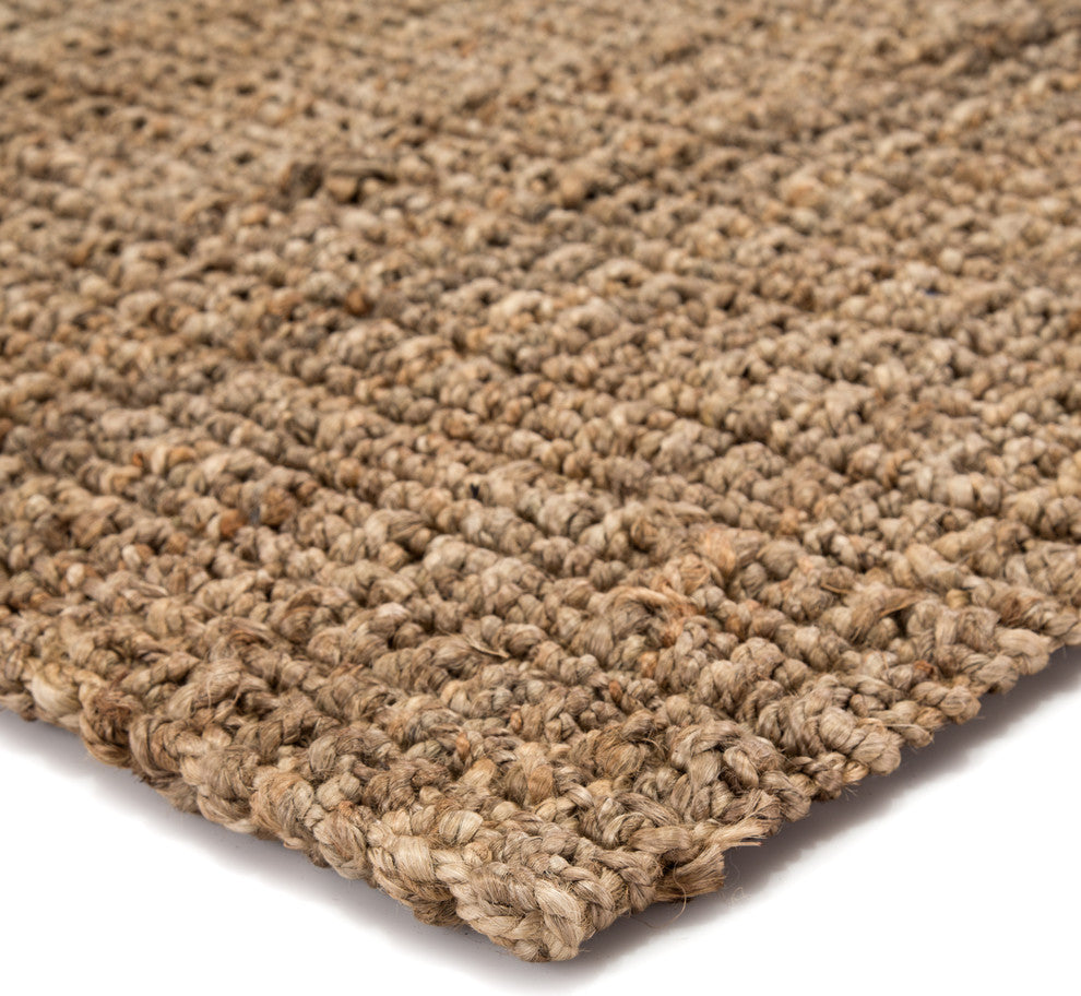 Jaipur Living Achelle Natural Solid Taupe Area Rug, 5'x8'
