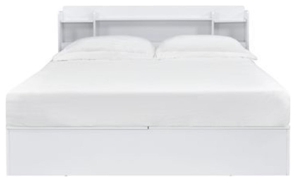 Bd00548Q Queen Bed With Storage, White Finish