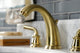 Kingston Brass KB987RXLSB Widespread Bathroom Faucet, Pop-Up Drain