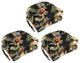 16" Patterned Outdoor U-Shaped Tufted Chair Cushions, Set of 6, Freeport Ebony
