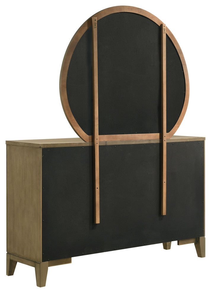 Granada 8-drawer Dresser and Mirror Natural Pine