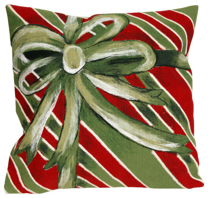 Visions II Gift Box Pillow, Green, 20"x20"