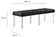Loft Tufted Large Upholstered Faux Leather Bench Silver Black