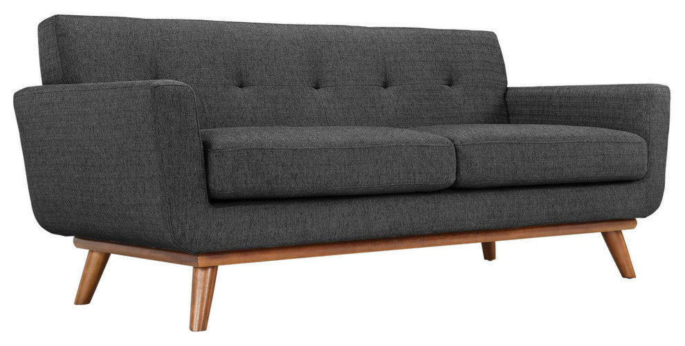 Modern Contemporary Living Room Armchairs and Loveseat Sofa 3-Piece Set Gray