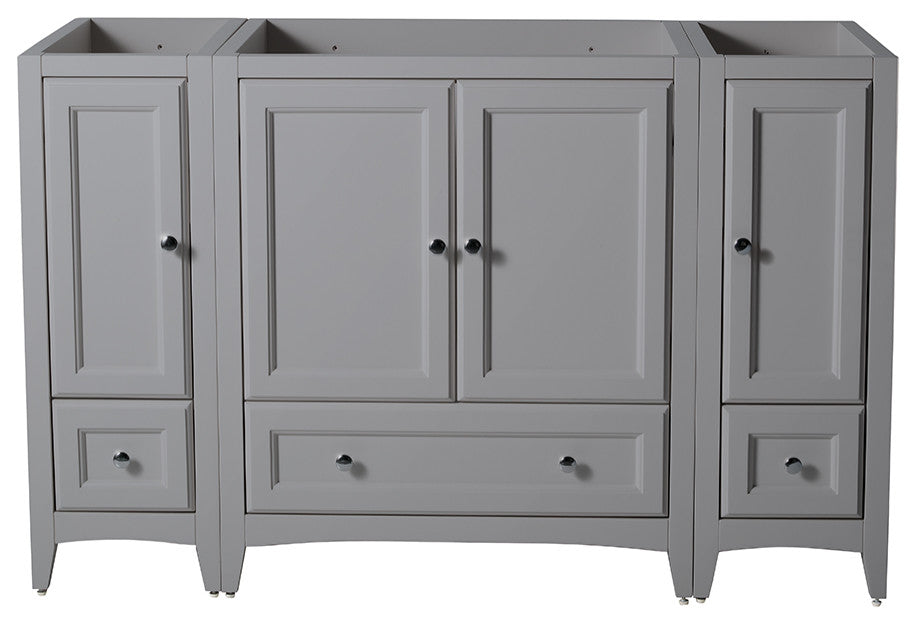 Oxford Traditional Bathroom Cabinet, Gray, 54"