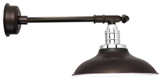 Peony LED Barn Light With Victorian Arm, Mahogany Bronze, 12"