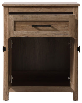 24" Wide Bathroom Storage Freestanding Cabinet, Natural Oak