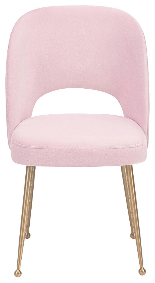 Swell Velvet Chair, Blush