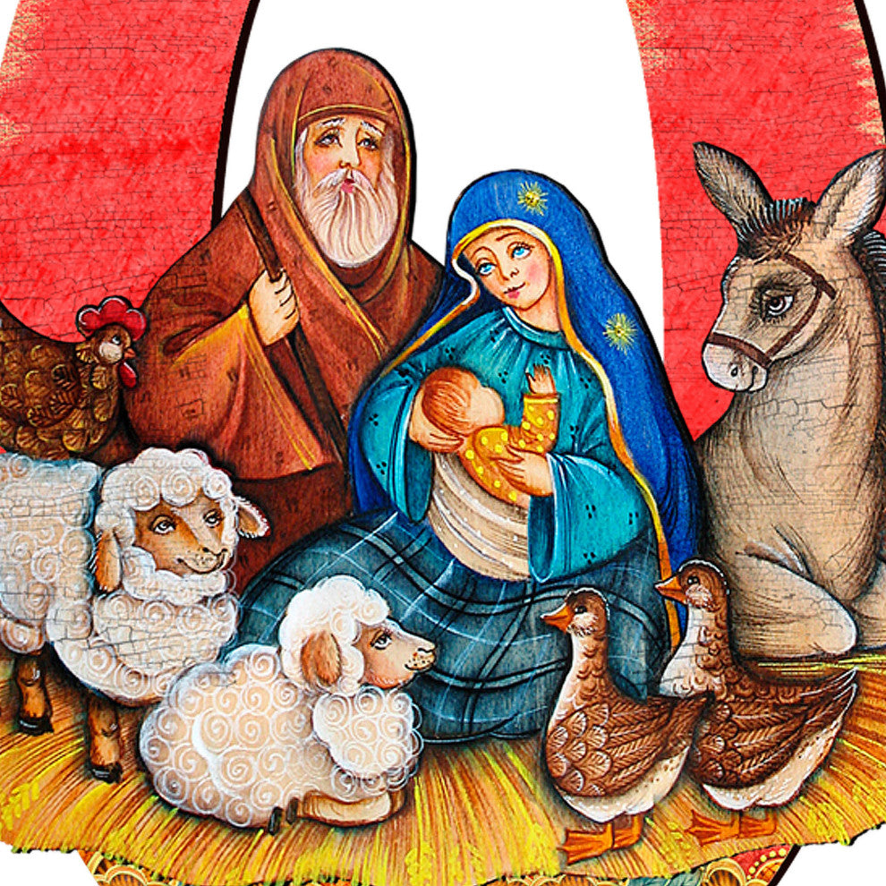 Joy Nativity Wooden Outdoor Decor
