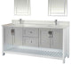 Florin Collection 72" Bathroom Vanity With Sink, Mirror, Countertop, Gray