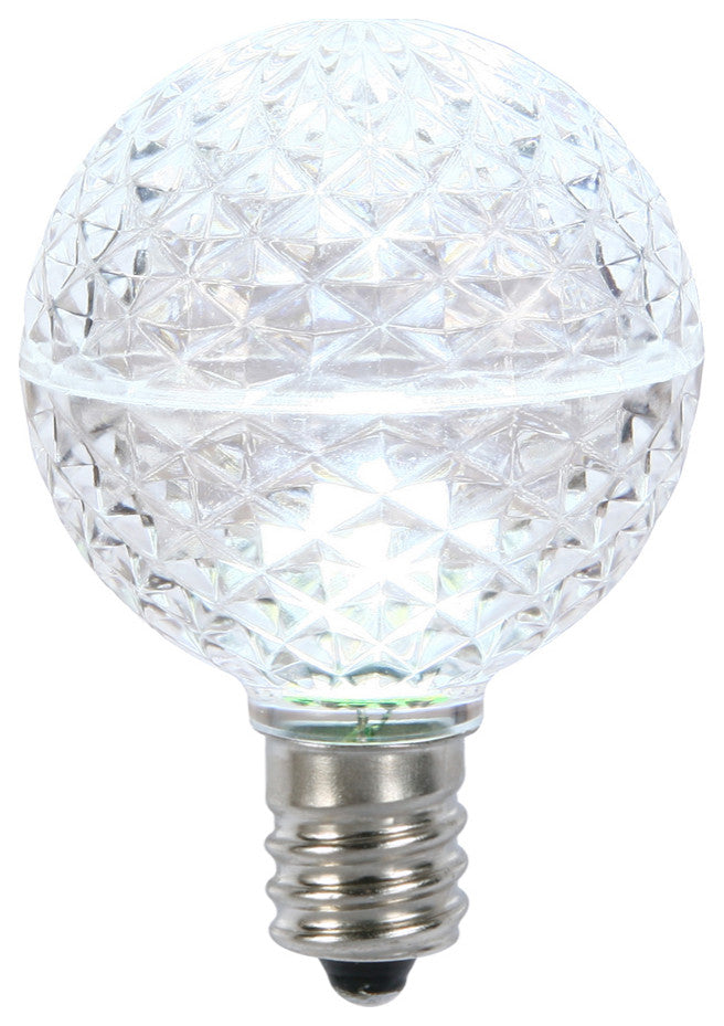 Vickerman Xled17G55-10 G50 Led Cool White Faceted Replacement Bulb