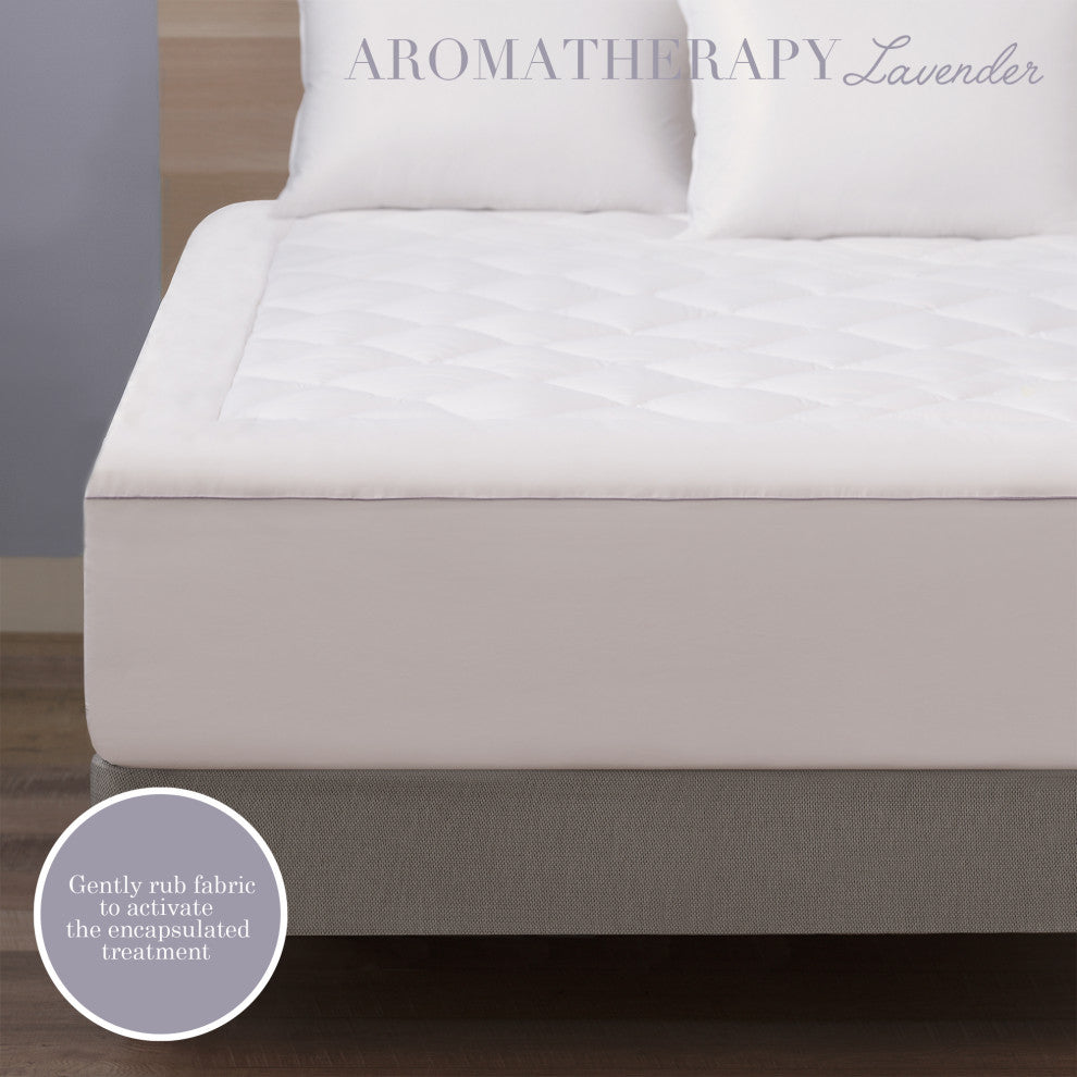 Lavender Aroma Infusion Mattress Pad, Cal King