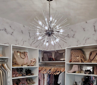 Maxim 28666 Polaris 16 Light 40"W Sputnik Chandelier - Polished Chrome / Clear