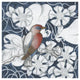 "Arts and Crafts Bird Indigo I" Digital Paper Print by Elyse DeNeige, 20"x20"