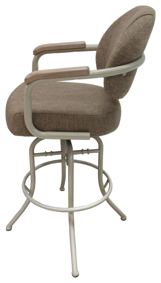 Swivel Tilt Metal Counter 26" or 30" Bar Stool - M-79, Basin Beige, Beige, 26"