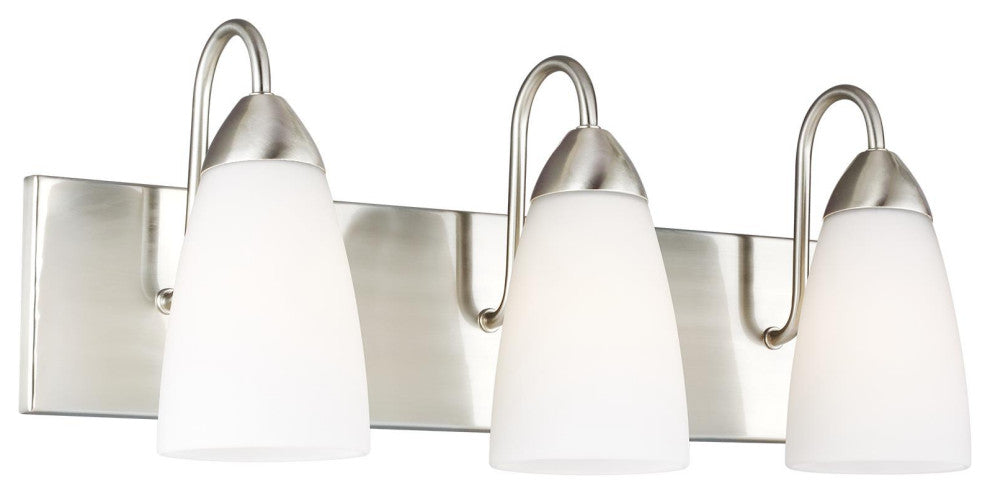 Seville 3-Light Wall/Bath, Brushed Nickel